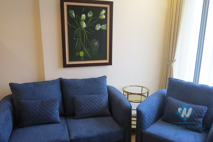 Two bedrooms with very large balcony for rent in Vinhomes Nguyen Chi Thanh, Ha Noi